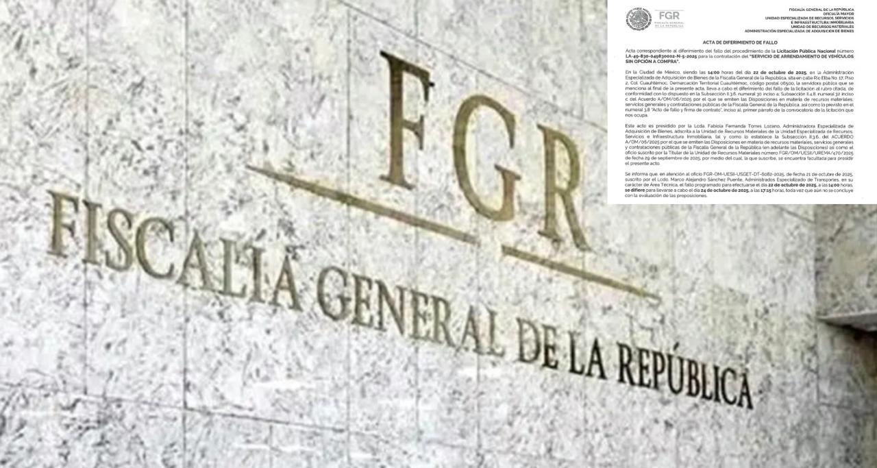 FGR retrasa (otra vez) fallo de licitación para rentar vehículos generando incertidumbre y sospechas